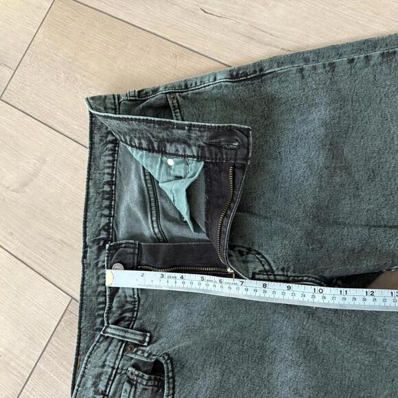 Levi’s 412 Green Acid Wash Denim Cutoff Shorts Men Size 34 Jorts Y2K Vintage - Picture 11 of 12